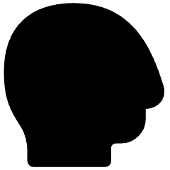 User Head Side Icon from Flex Solid Set