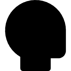 User Head Side Icon from Core Solid Set