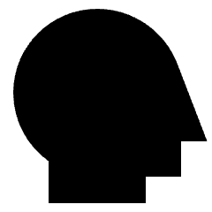 User Head Side Icon from Sharp Solid Set