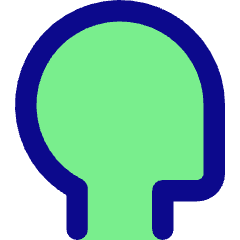 User Head Side Icon from Core Pop Set
