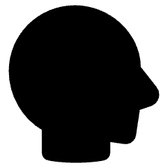 User Head Side Icon from Plump Solid Set
