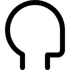 User Head Side Icon from Core Line Set