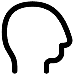 User Head Side Icon from Flex Line Set