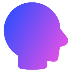 User Head Side Icon from Plump Gradient Set