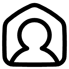 User Home Single Icon from Plump Line Set