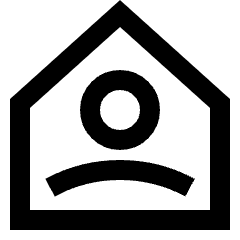 User Home Single Icon from Sharp Line Set