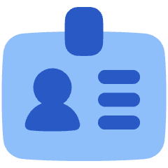 User Identifier Card Icon from Plump Flat Set