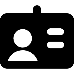 User Identifier Card Icon from Core Solid Set