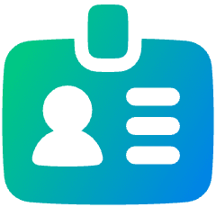User Identifier Card Icon from Plump Gradient Set