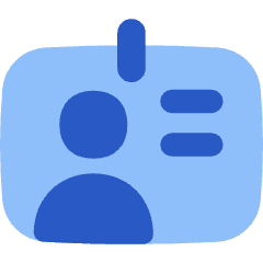 User Identifier Card Icon from Flex Flat Set