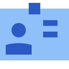 User Identifier Card Icon from Sharp Flat Set
