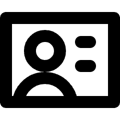 User Identifier Card Icon from Micro Line Set