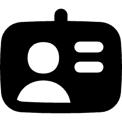 User Identifier Card Icon from Flex Solid Set