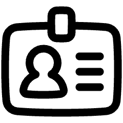 User Identifier Card Icon from Plump Line Set