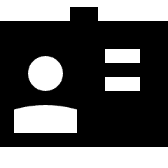 User Identifier Card Icon from Sharp Solid Set