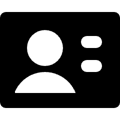 User Identifier Card Icon from Micro Solid Set