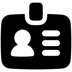 User Identifier Card Icon from Plump Solid Set