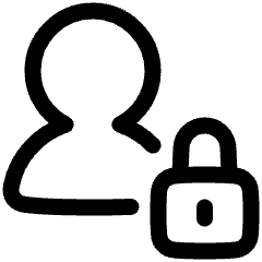 User Lock Privacy Icon from Plump Line Set