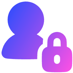 User Lock Privacy Icon from Plump Gradient Set