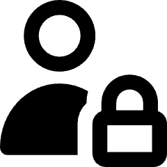 User Lock Privacy Icon from Core Remix Set