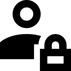 User Lock Privacy Icon from Sharp Remix Set