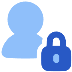 User Lock Privacy Icon from Plump Flat Set