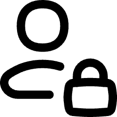 User Lock Privacy Icon from Flex Line Set