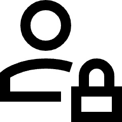 User Lock Privacy Icon from Sharp Line Set