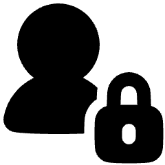 User Lock Privacy Icon from Plump Solid Set
