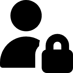 User Lock Privacy Icon from Core Solid Set