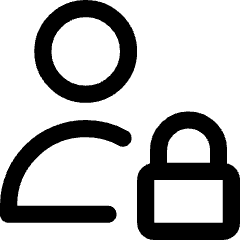 User Lock Privacy Icon from Core Line Set