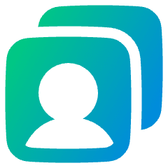 User Multiple Accounts Icon from Plump Gradient Set