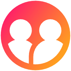 User Multiple Circle Icon from Plump Gradient Set