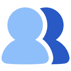 User Multiple Group Icon from Plump Flat Set