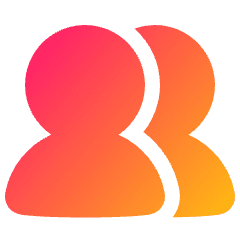 User Multiple Group Icon from Plump Gradient Set