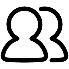 User Multiple Group Icon from Plump Line Set