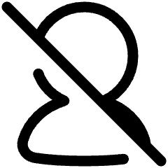 User Off Icon from Plump Line Set