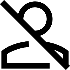 User Off Icon from Sharp Line Set
