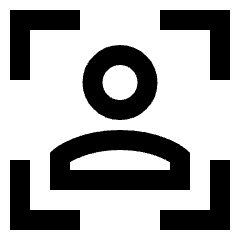 User Profile Focus Icon from Sharp Line Set