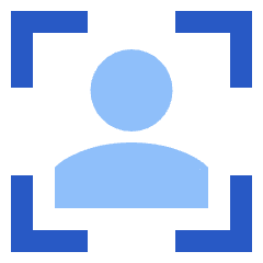 User Profile Focus Icon from Sharp Flat Set