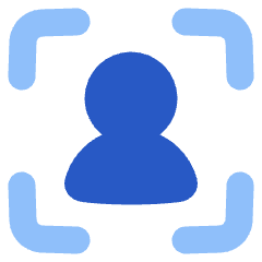 User Profile Focus Icon from Plump Flat Set
