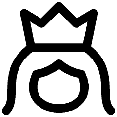 User Queen Crown Icon from Flex Line Set