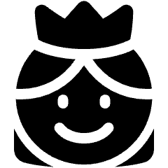 User Queen Crown Icon from Plump Solid Set