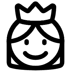 User Queen Crown Icon from Plump Line Set