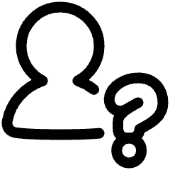 User Question Query Icon from Plump Line Set