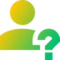 User Question Query Icon from Sharp Gradient Set