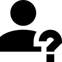 User Question Query Icon from Sharp Solid Set