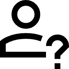 User Question Query Icon from Sharp Line Set