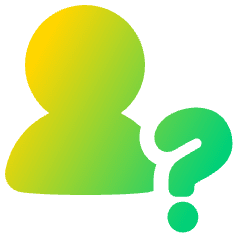 User Question Query Icon from Plump Gradient Set