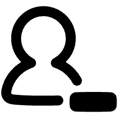 User Remove Subtract Icon from Plump Remix Set